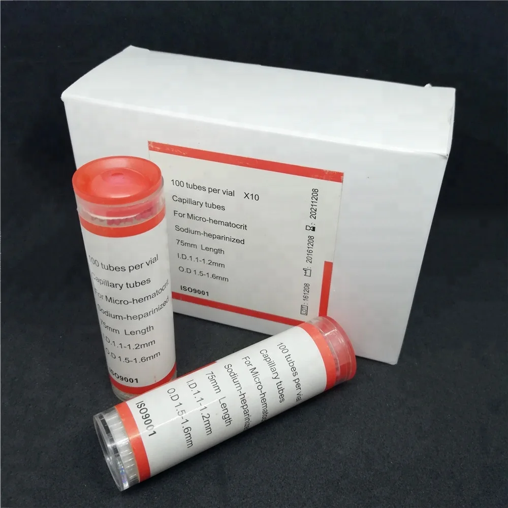 Medical Supply Heparinized Microhematocrit Glass Capillary Test Tube