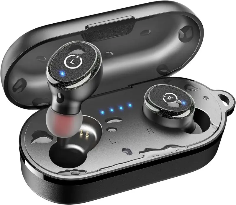 Bluetooth-5 3 Беспроводные наушники с беспроводным чехлом для зарядки водонепроницаемые стереонаушники логотипом под заказ встроенная гарнитура микрофоном