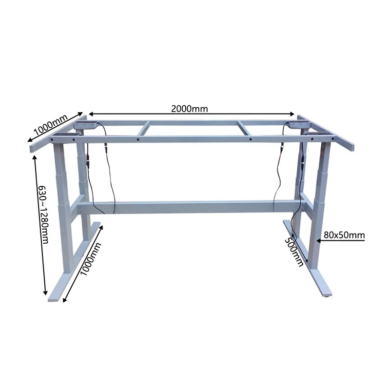 Electric Sit To Stand Office Steady Desks Gaming Metal Living Room Movable Four Motors 4 Legs Computer Adjustable Height Table