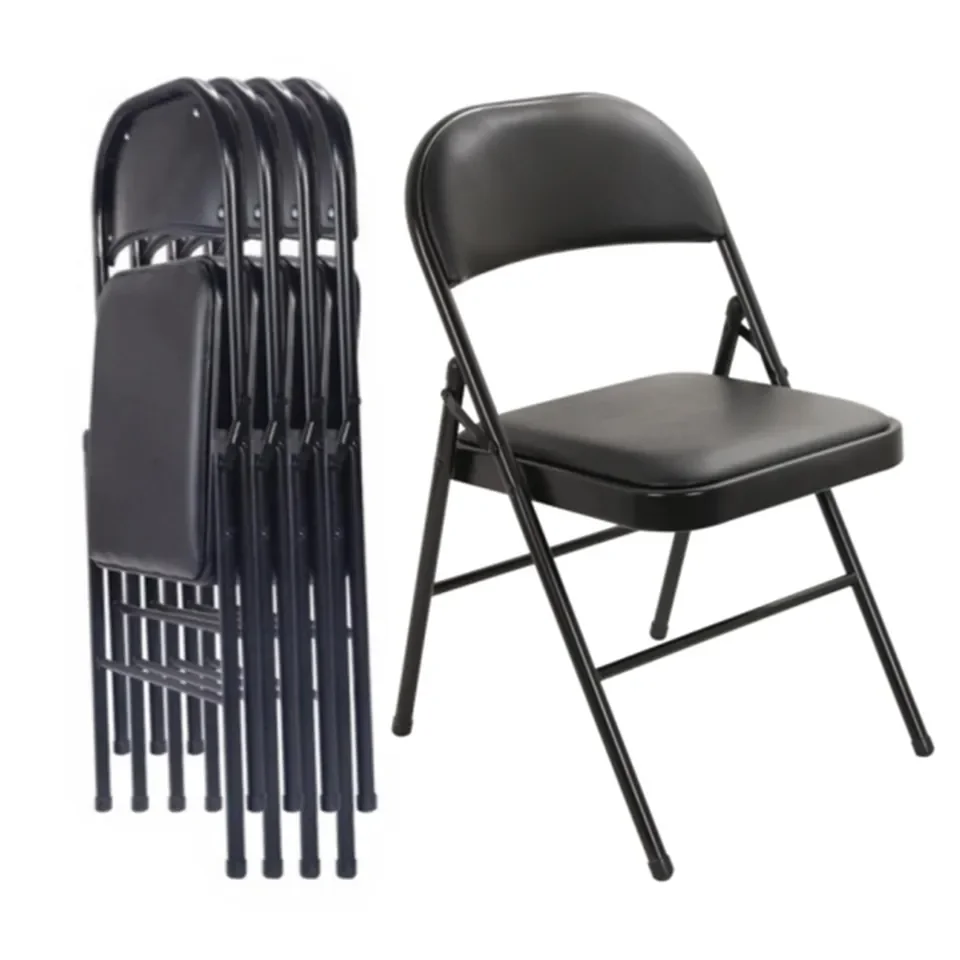 Wholesale Modern Foldable Outdoor Furniture Portable Black Plastic Folding Chairs For Garden