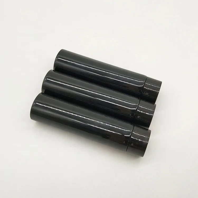 Small diameter plastic tube black blank squeeze plastic gel tube with screw lid