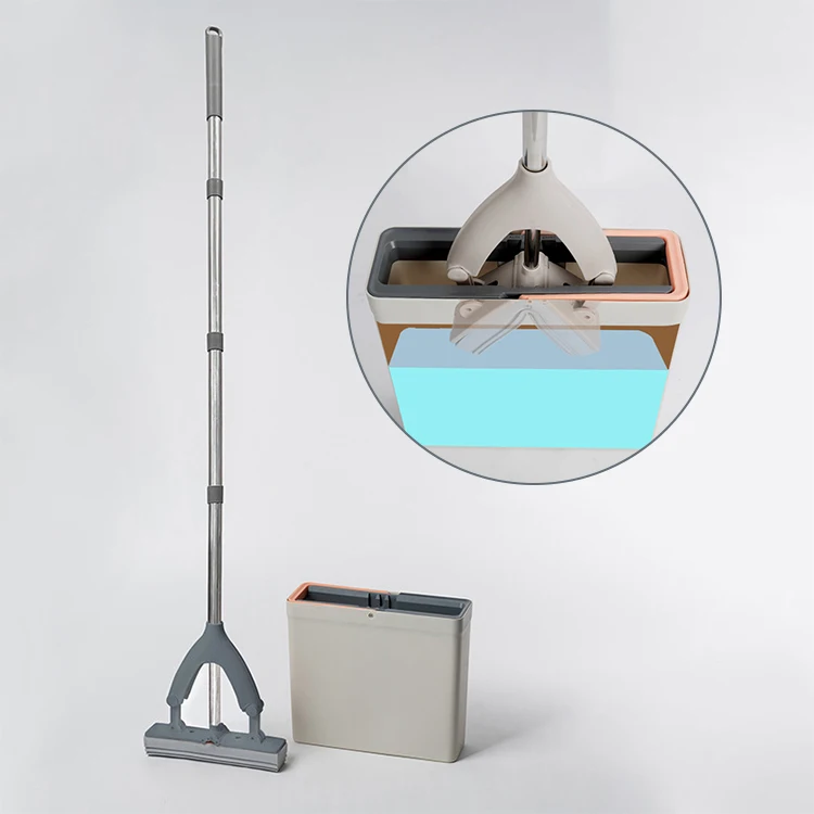 High Quality New Design Absorbent PVA Sponge Mop Lazy Hand-washing PVA cotton cleaning mop bucket set