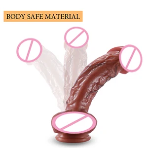 Amazon Hot sale 8.3 Inch Realistic Veiny Dildo, Premium Liquid Silicone Dual Layered Dick With Suction Cup