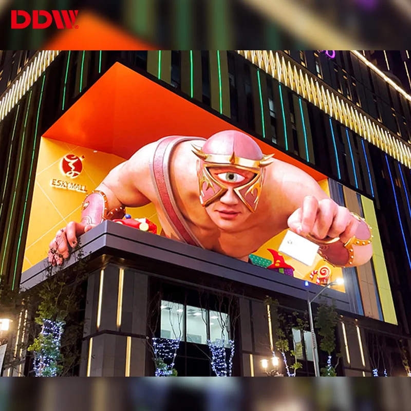 High Quality Outdoor Giant 3D Led Video Advertising Panel P4 P5 P6 P8 P10 HD Naked-Eye 3D LED Display Screen With Corner Design