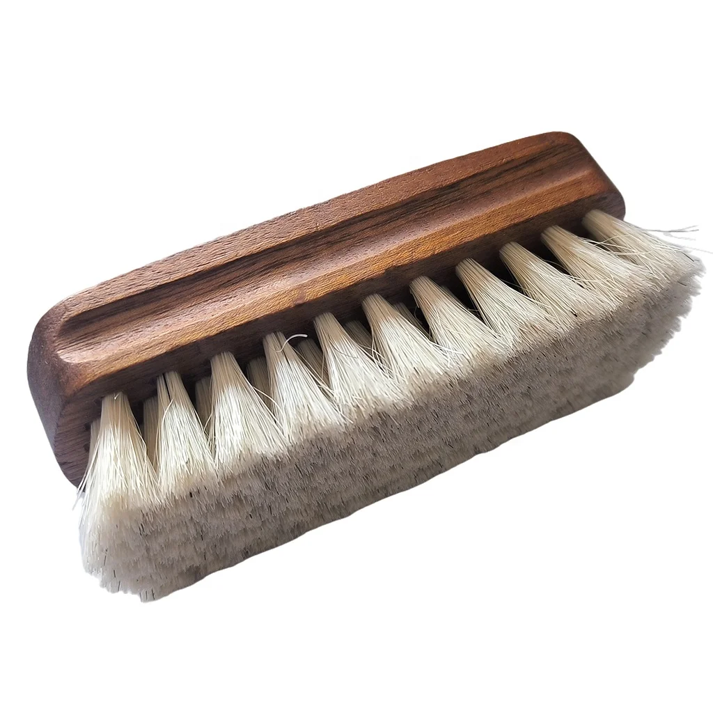 rose wood shoe polishing brush horsehair pig hair bristle OEM custom logo 100% dauber buffing shine brush factory wholesale