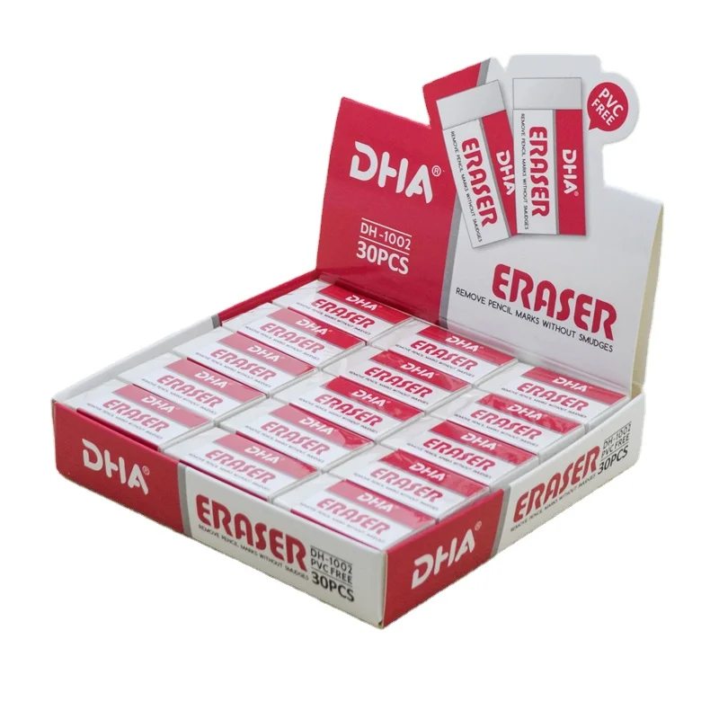 Factory Price School Eraser Set Customized Pencil Rubber TPR Art Corrector 4B Pencil Erasers For Students