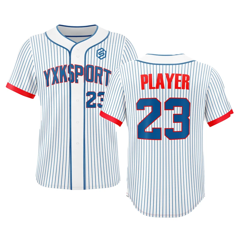 Custom Printed Baseball Jersey Mesh Stitched Baseball Jerseys Button Baseball Shirts
