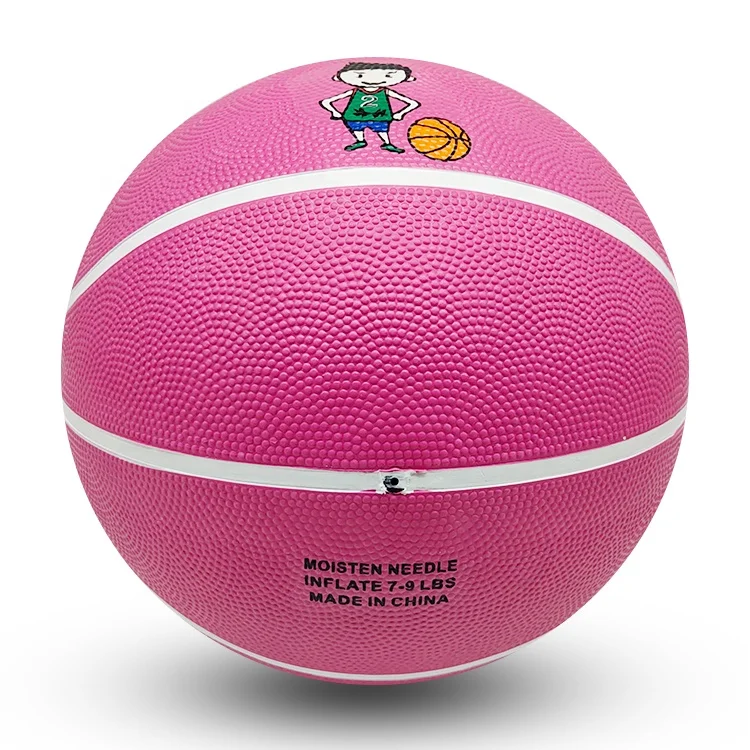  2021 неоновый розовый резиновый баскетбольный мяч с логотипом бренда на заказ для помещений и улицы № 7 5 3 1