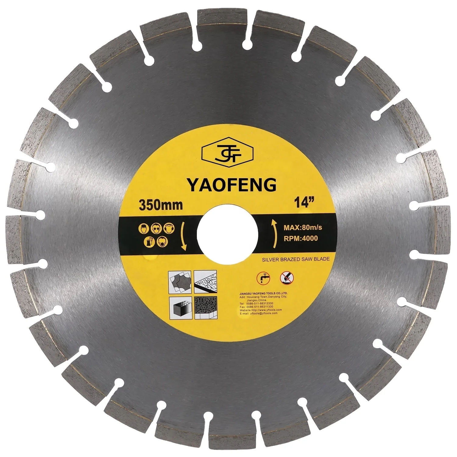 14in 350mm Professional Usage Laser Welded Diamond Saw Blade For Concrete Marble Granite Cutting