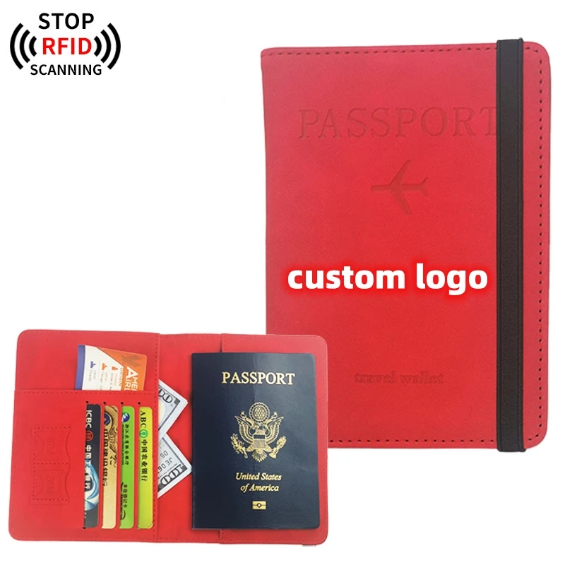 Wholesale waterpoof Custom Logo Passport Cover Sublimation Multifunction Travel Wallet Women Rfid Pu Leather Passport Holder