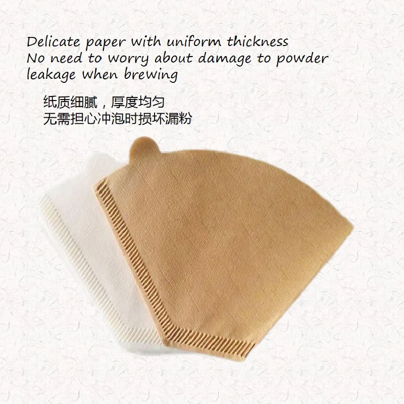 U103 Factory Price Unbleached U Shape Coffee Paper filters With Ear 103/104