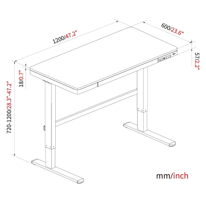 Most Popular Single Motor Glass Tempered Desktop Height Adjustable Sit Stand Desk Computer Lift Table with Wireless USB Charge