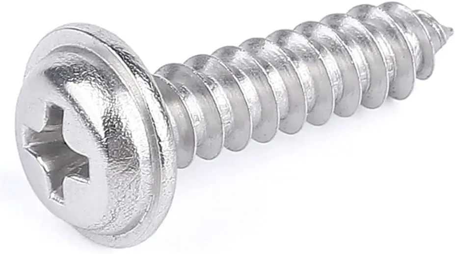 Pan head DIN968 304 410 Stainless Steel self tapping screw with washer metal thread forming screw
