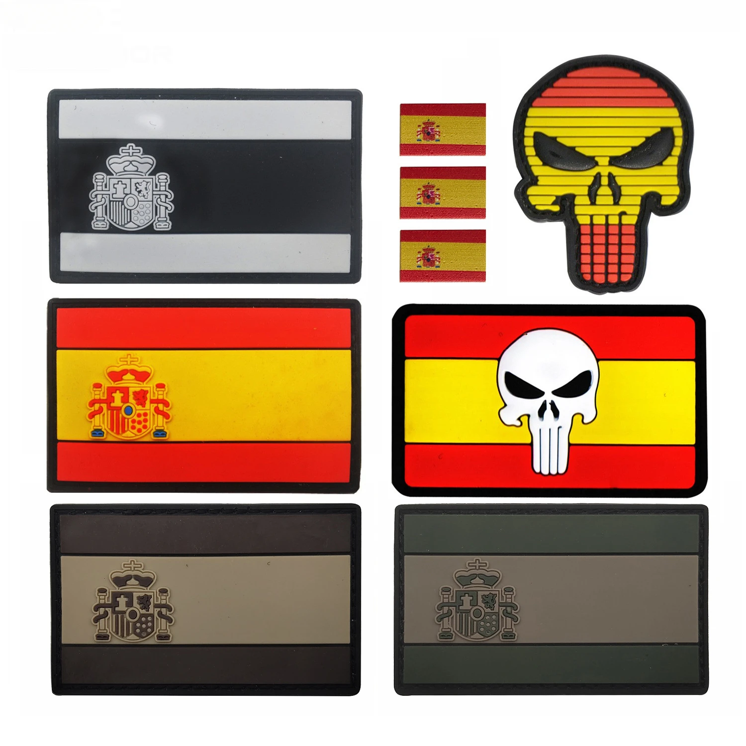Spanish Flag Armband Other Spain Fabric Embroidered Tactical Morale Patch with Hook Loop Fastener