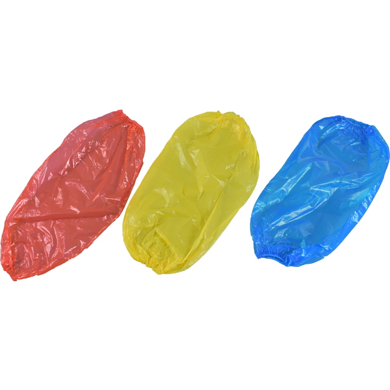 PE Cover Sleeves with Elastic Band on Cuffs Over Sleeves Food Handling Disposable Sleeved Cover