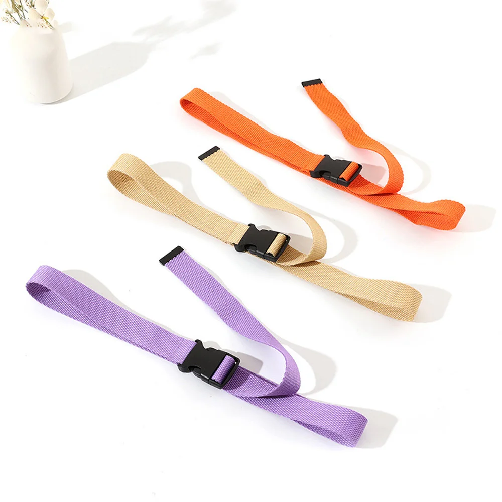 Custom Wholesale Plastic Buckle Decorative Web Woven Braided Wide Unisex Lady Men Women Polyester Canvas Fabric Belt