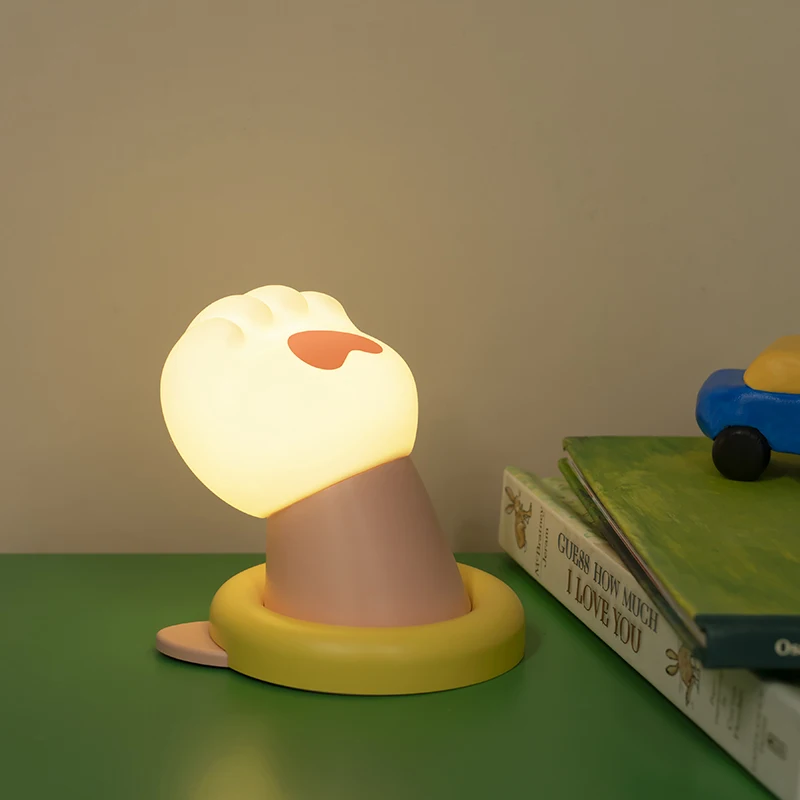 Creative Cute CAT PAW USB Bedroom Lamps Silicone Lamp Rechargeable Touch control NIGHT LIGHT for kids gift