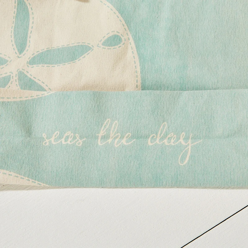 Wholesale Large Rope Strap Tote Bags Sublimation Starfish Print Handbags Cotton Tote Bags