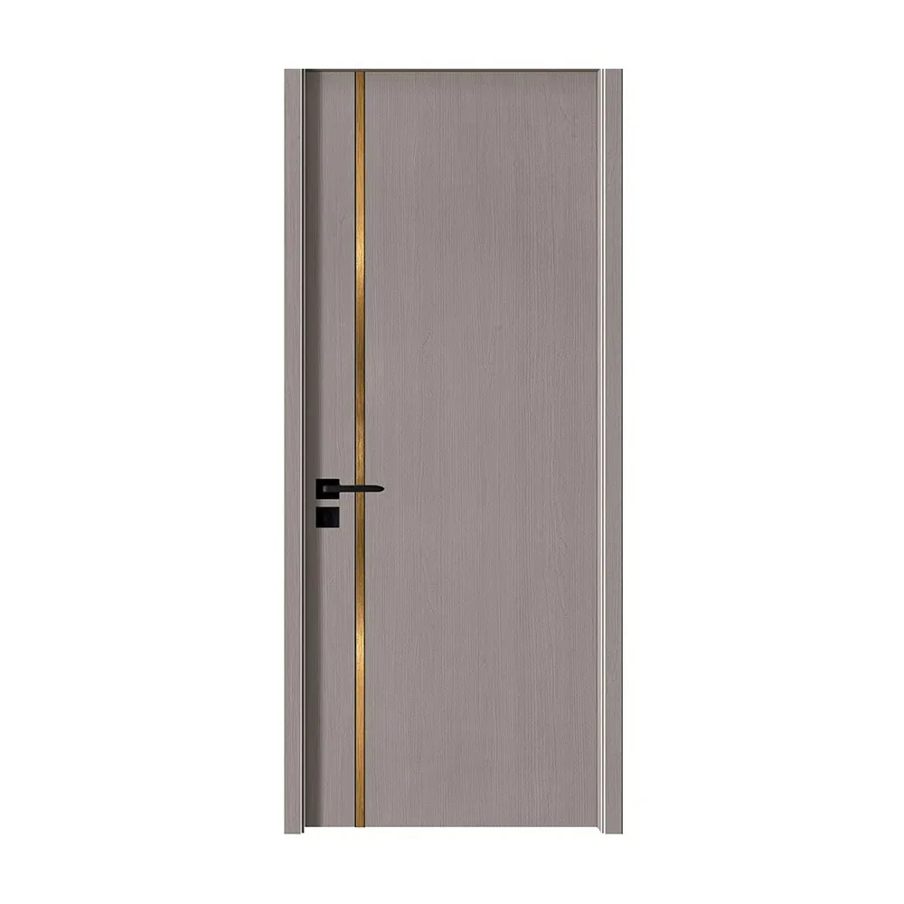 Latest New Design PVC Wooden Swing Wood Door Waterproof Frame and Accessories Handle Doors for Houses Interior