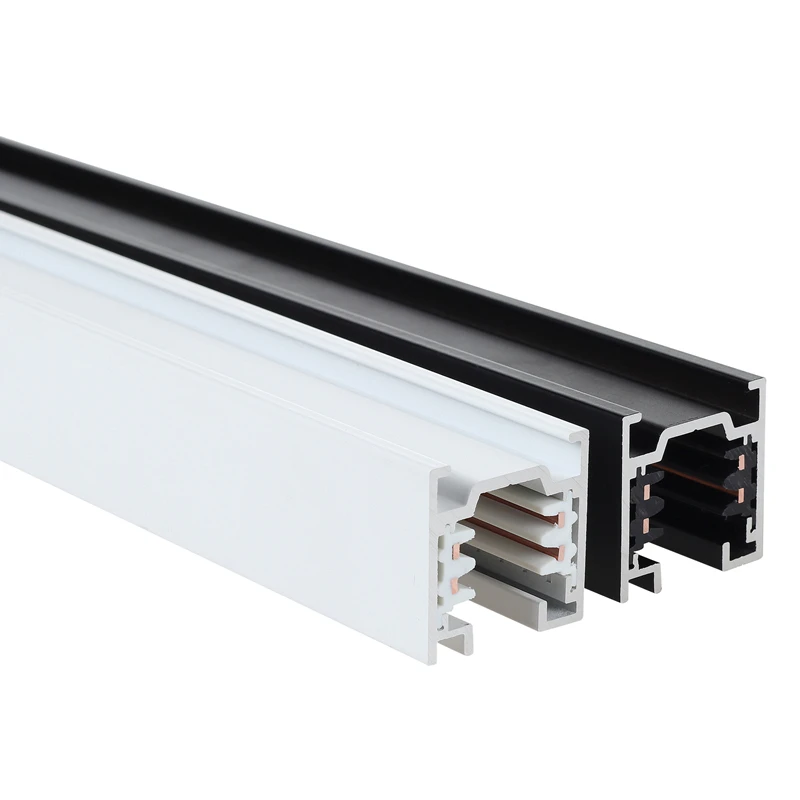 Hot sale 4 Wires spotlight  track system 3 Circuits lighting  track light rail for track spotlight