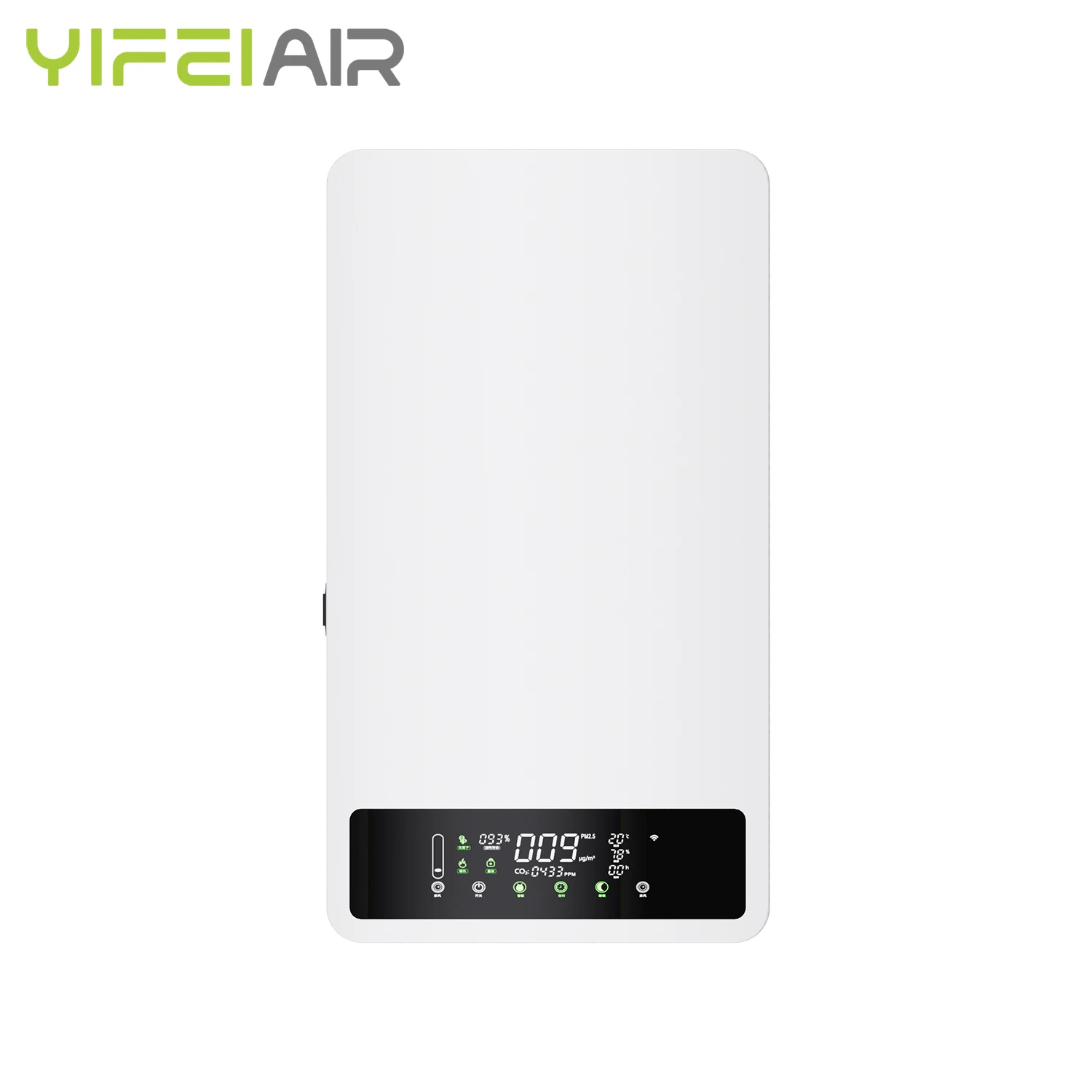 OEM ODM Low Noise Co2 Tuya WiFi bathroom nail salon Smart Heat Recovery Ventilation Fresh Air System