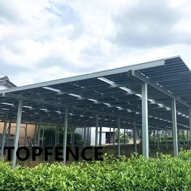 Waterproof car port aluminium Solar Panel Carport Structure Single Solar PV module Carport solar panel carport Quick shipping