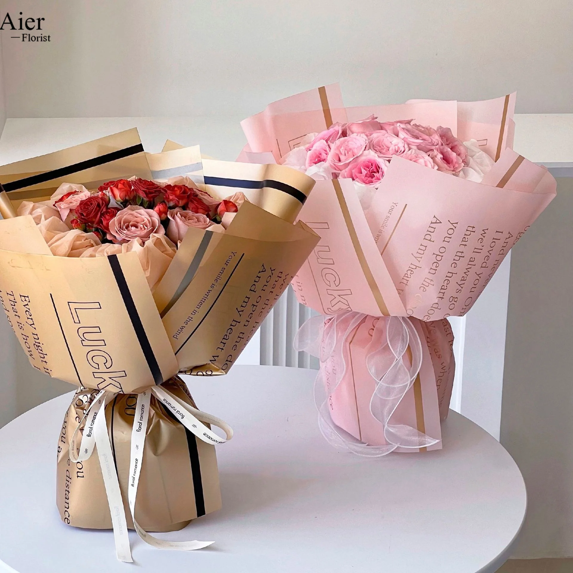 Aierflorist 2023 водонепроницаемая упаковочная бумага для букета цветов