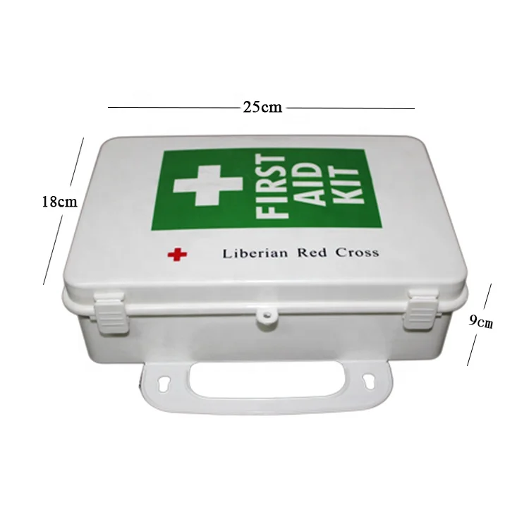 Wholesale empty waterproof first aid kit tool box plastic lockable medication storage box Small Family First Aid Box