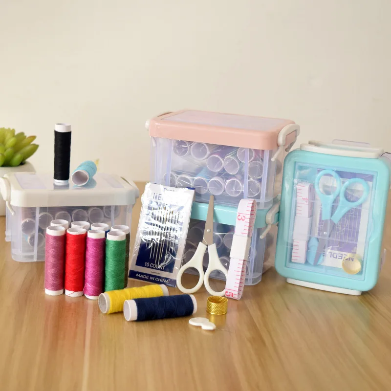 226pcs Sewing Set Sewing Tool Set Needle and Thread Kit for Sewing Needlework Kit with Fabric Box