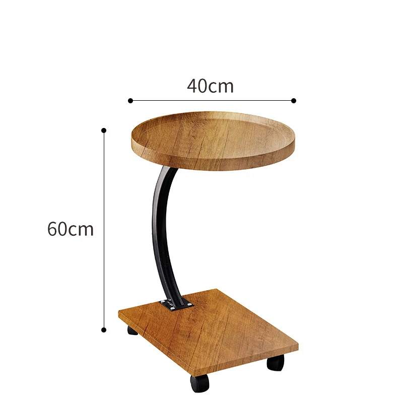 Customized Sofa side table movable balcony tea table sofa side table simple wooden C-shaped U-shaped side cabinet