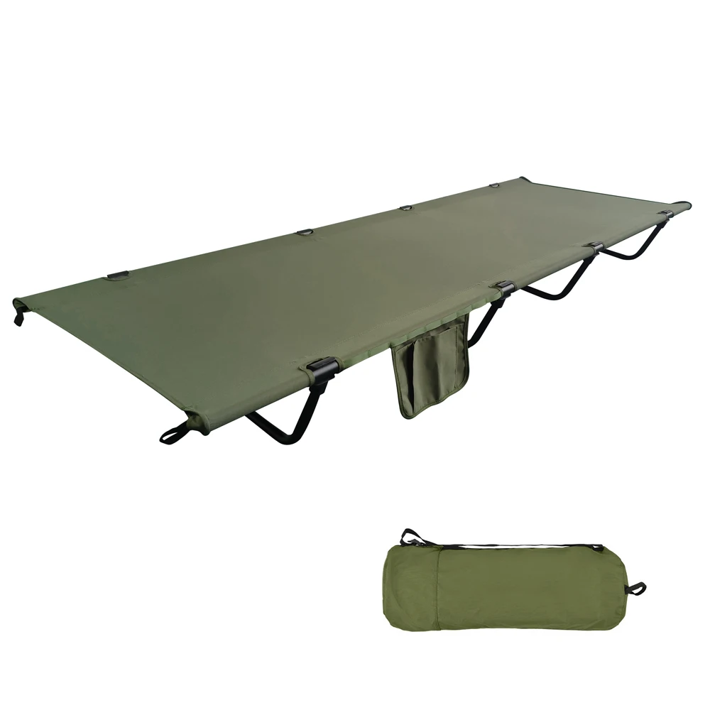 LARIBON outdoor lightweight folding aluminum bed single size camping bed camping bed