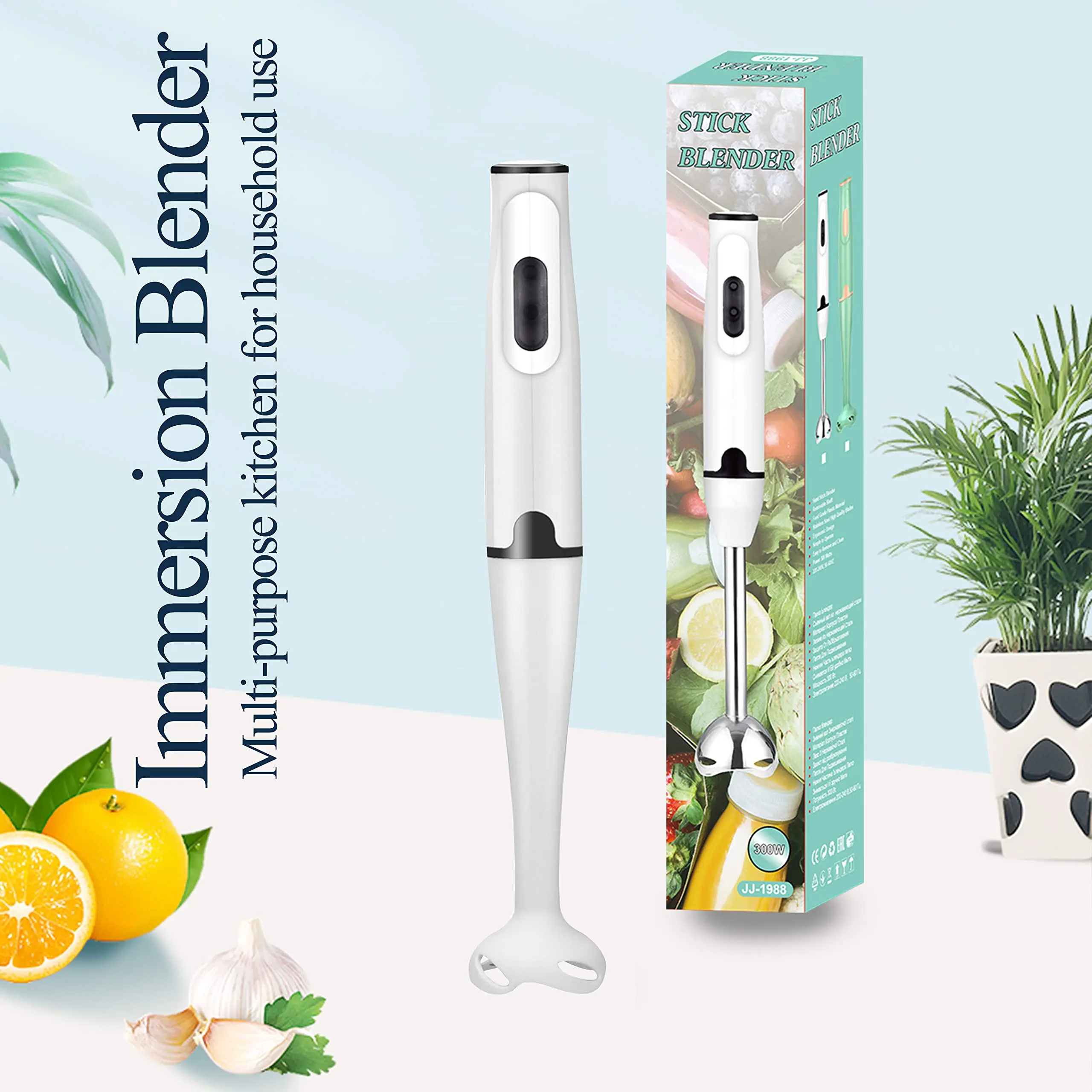 Electric hand blender mixing with detachable blades easy to clean baby food meat mincer machine whisking machine