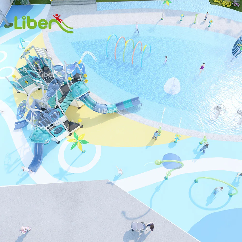 swimming pool water park kids commercial playground outdoor games design slides play equipment for sale