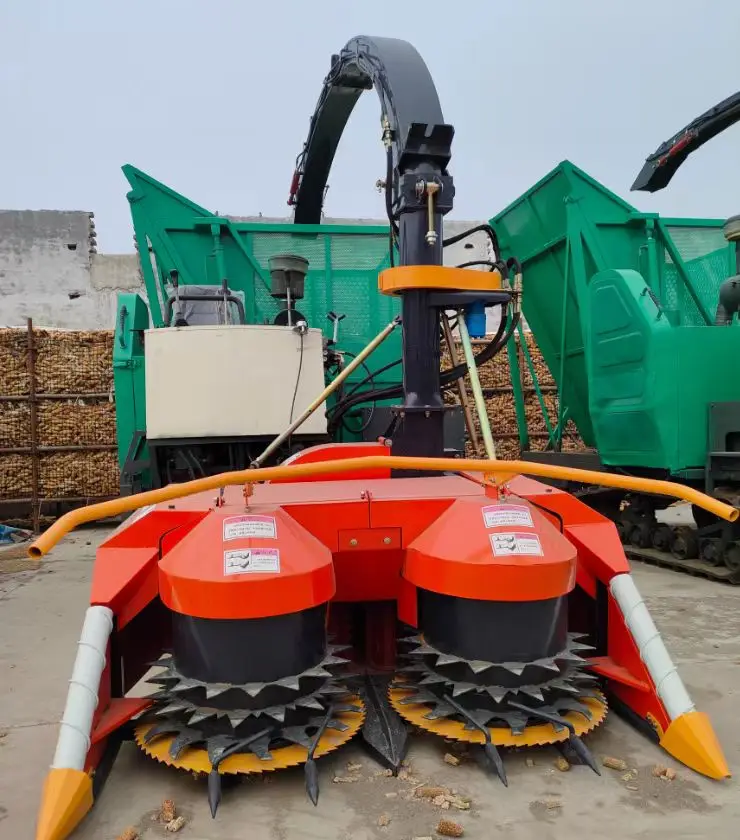 Single row silage forage harvester / Crawler type  straw feed harvester / Cotton stalk shredder cutting machine