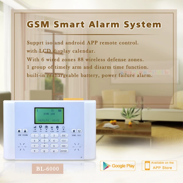 Hotsale OEM ODM Беспроводной Дым анти огонь системы SMS 110DB сирена оповещения GSM сигнализация дом сигнализации