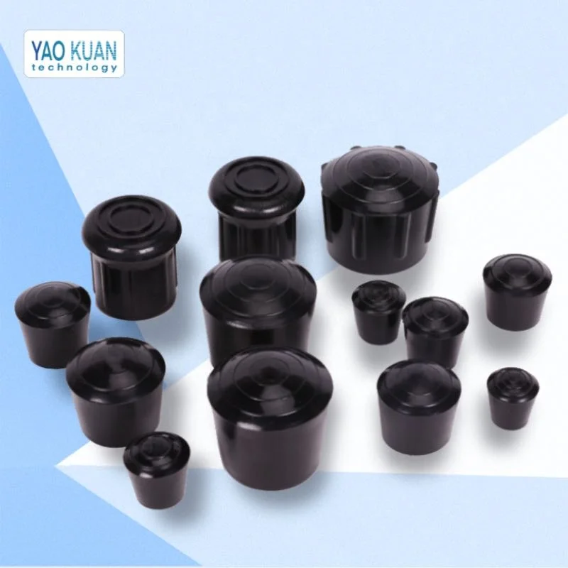 Rotating power frame fitness equipment adjustable workbench plastic steel pipe end cover tube rubber foot sleeve