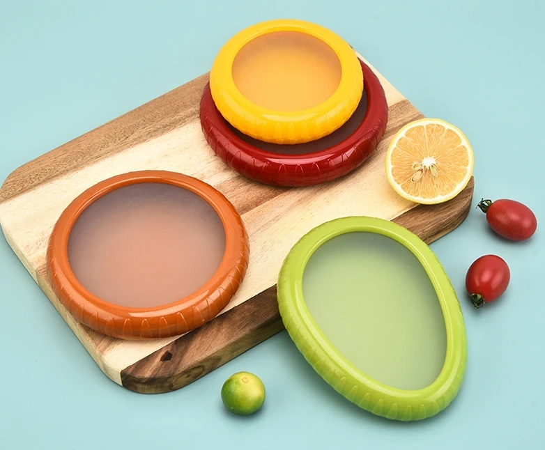 Transparent Silicone Crisper Storage Box for Fruits and Vegetables for Food Use