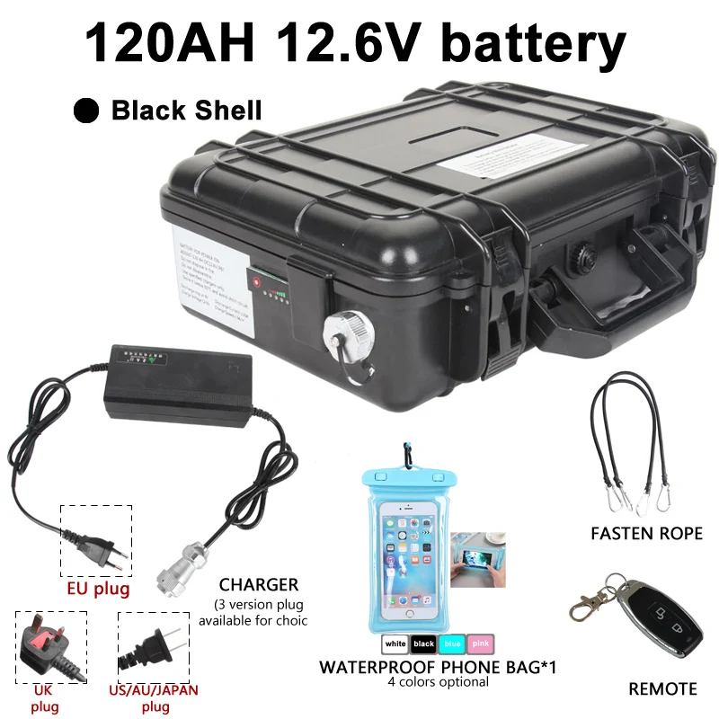 12V 120AH capacity lithium battery box wtih connection for motor power fin BLUEDRIVE sup board kayak stand up paddle board motor