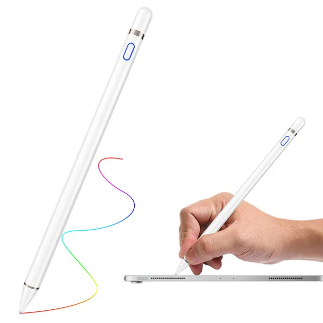 Factory wholesale digital aluminum metal capacitive touch active stylus, suitable for Pro Tablet PC Android