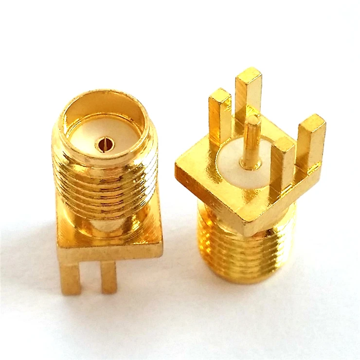 
Factory direct RF coaxial connector SMA-KE*1.2mm RF coaxial SMA for PCB installation Side plug Antenna mount 