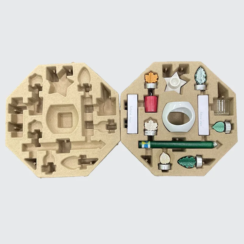 Биоразлагаемый лоток из целлюлозы, вставка в подарочную коробку, упаковка для ароматерапии, свечи