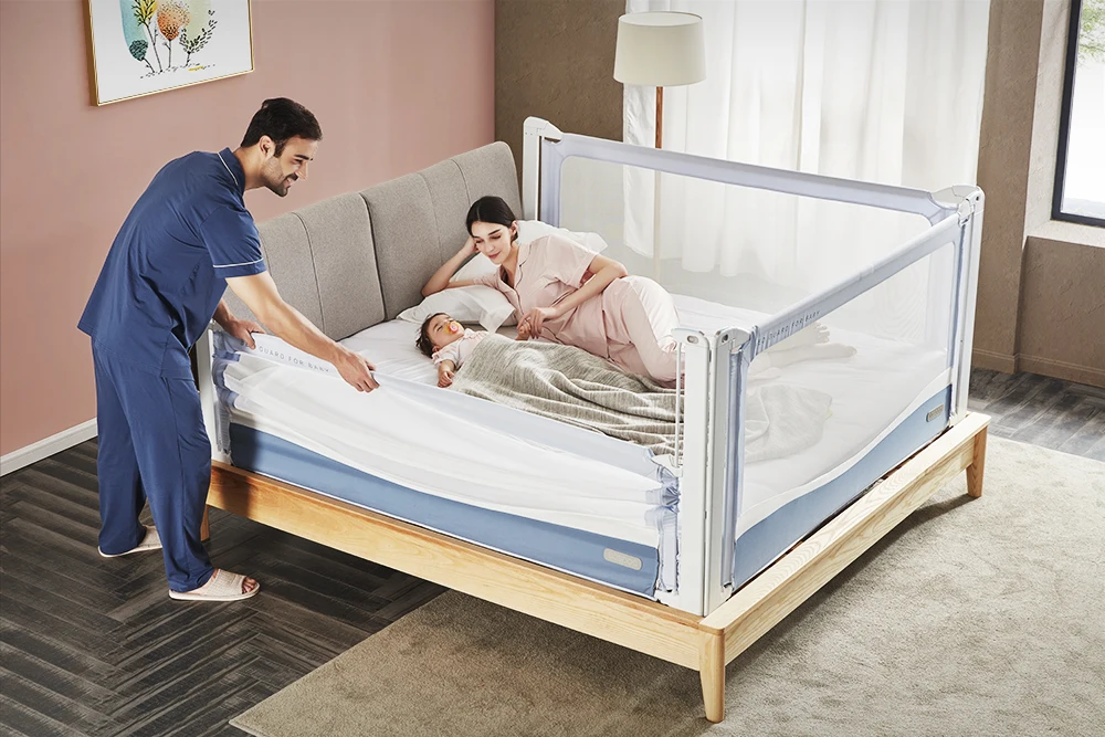 Easy Fold Baby Bed Rail Protection Guard, Safety Toddler Bed Rail Guard/