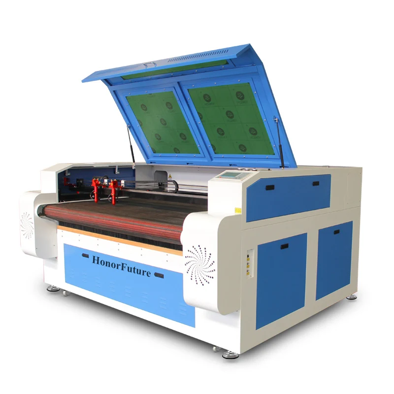 CO2 Laser Cutting Machine for Embroidery Craftwork Cutting Machine Printed Fabric Textile With Auto Feeding
