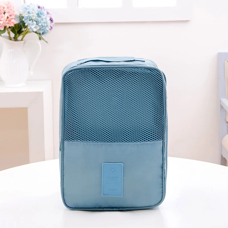 Travel shoes storage bag nylon waterproof storage shoe box outdoor portable shoe storage bag