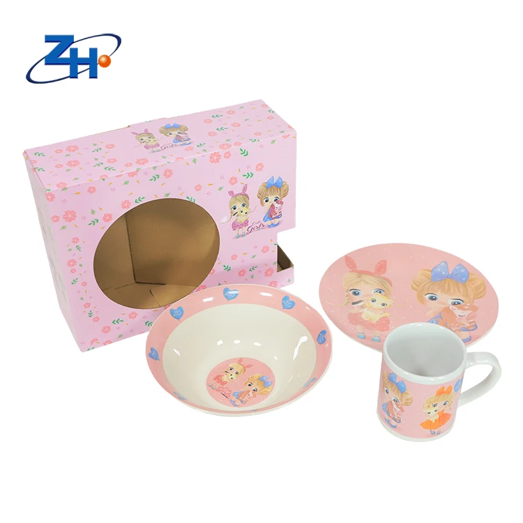 Ceramic Bowls and Plate Set Dinner Set Contemporary Kiln Customized Party for Promotion