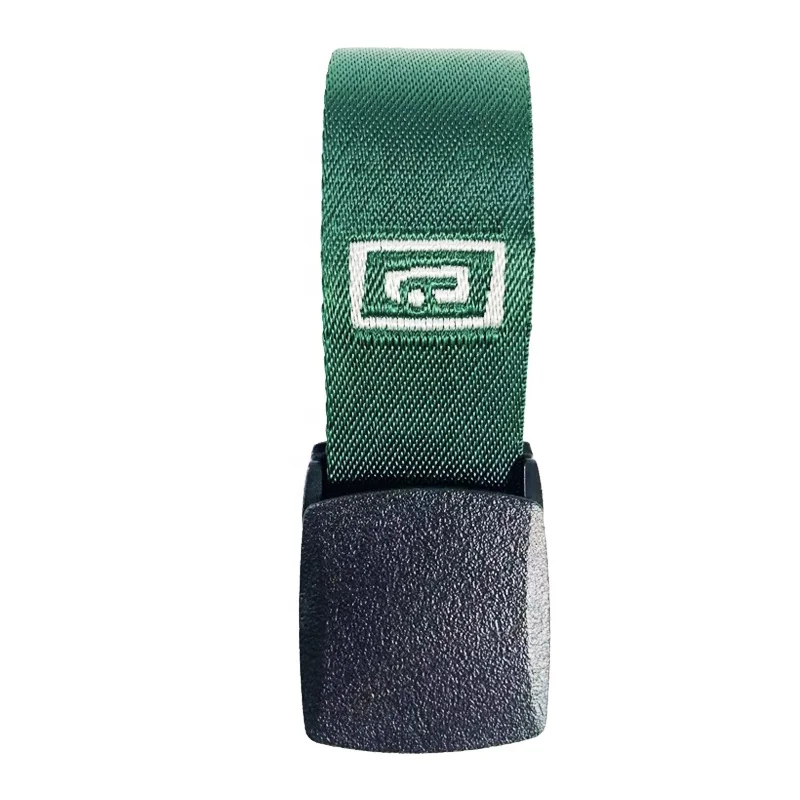 Wholesale Custom Woven Outdoor Nylon Fabric Mens Belt Automatic Plastic Buckle Fashion Jacquard Printed Polyester Belt With Logo