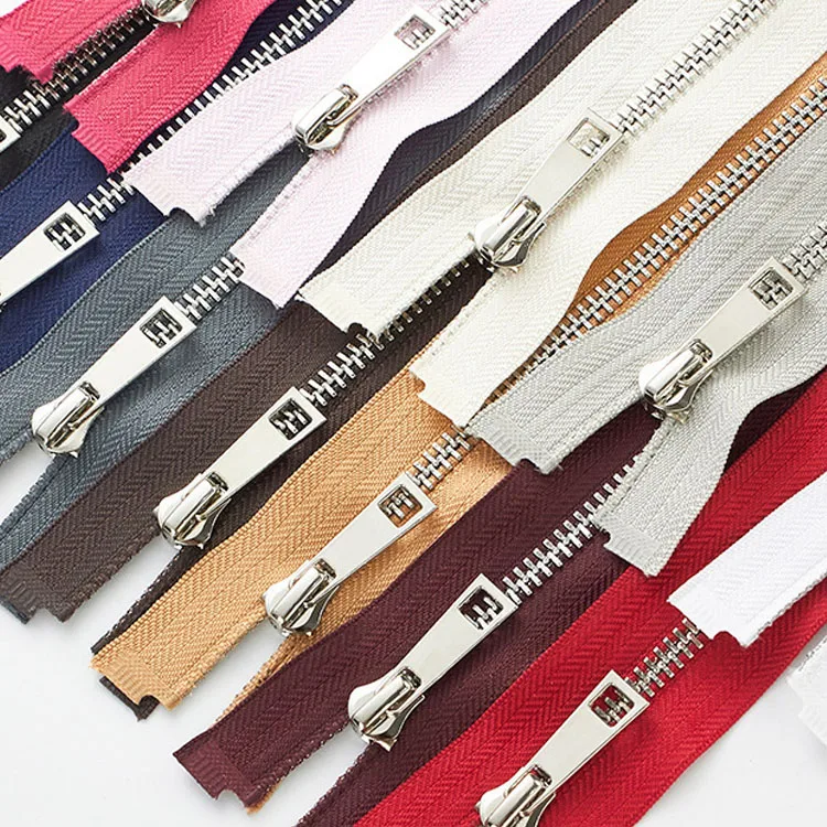 Manufacturer Wholesale Price 3# 5# 8# High Quality Double Side Custom Zip Clothing Jacket Open-End Two Way Metal Zipper