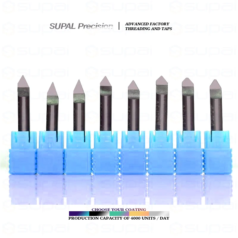 SUPAL Solid Carbide CNC Carvings Router Bits Engraving Endmill Cutting Tools Wood Thread Cutting Tool 3 Me Cnc Cutting Nose