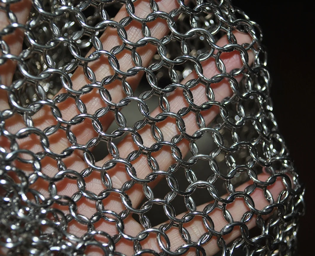 Gold Silver Chainmail Mesh Curtain Stainless Steel Ring Decorative Mesh Curtain