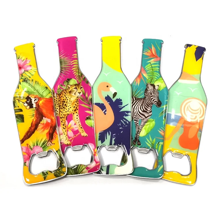 Sublimation Different Shapes Four Leaf Clover Flower Animal Colored Beer Promotional Metal bar Bottle Opener